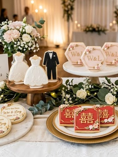婚禮糖霜餅乾組(靜態組)