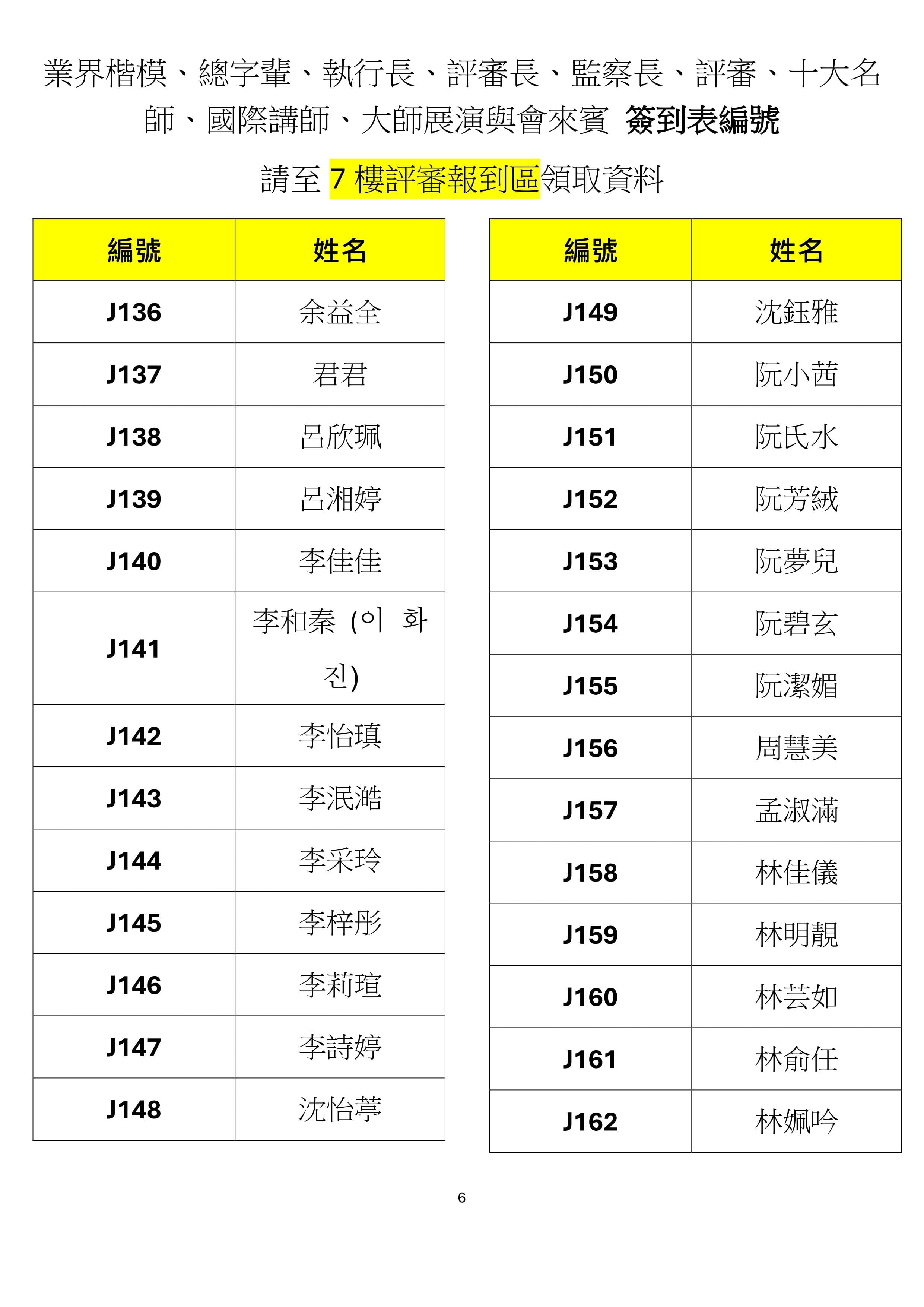 名單6